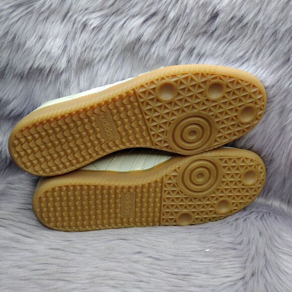 Adidas Sneakers Womens Sz 8.5 Beige Leather Original Samba OG Shoes Aluminum Gum - Picture 6 of 8
